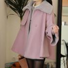 Faux-fur Collar A-line Coat