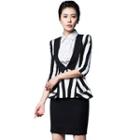 Striped Blazer / Skirt
