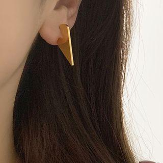 Half Heart Ear Stud Gold - One Size