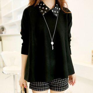 Dotted Collared Sweater