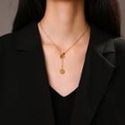 Lettering Drop Necklace 1 Piece - 18k Gold - One Size