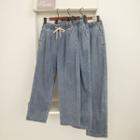 Drawstring Baggy Jeans In 3 Lengths