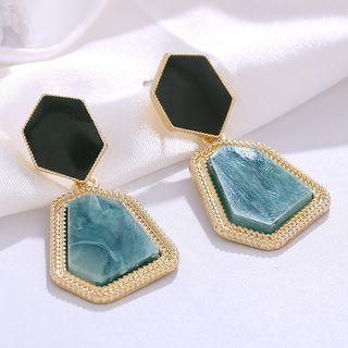 Geometric Acetate Dangle Earring 1 Pair - Ear Studs - One Size