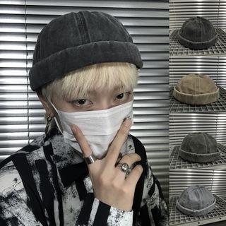 Distressed Plain Brimless Hat