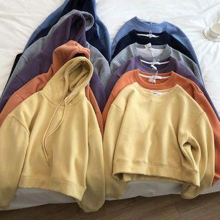 Plain Fleece-line Hoodie / Pullover