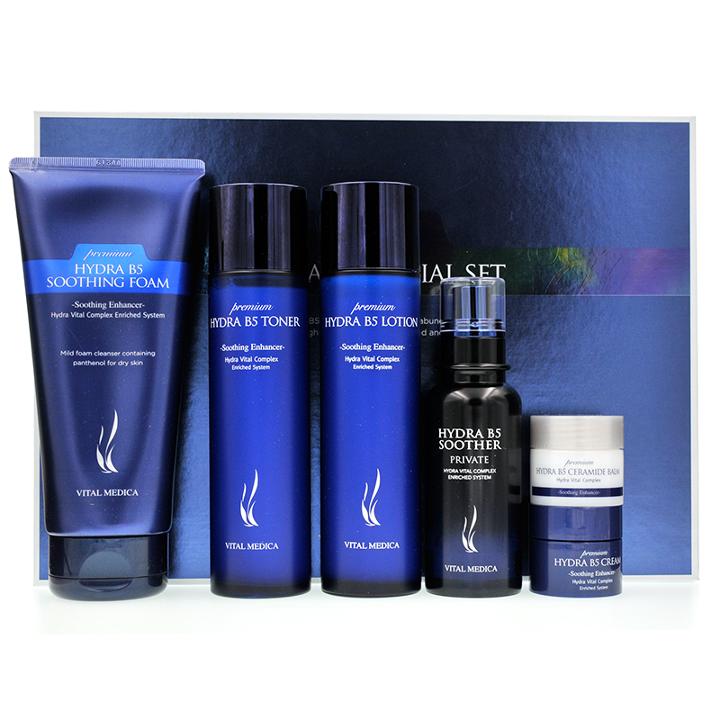 A.h.c - Premium Hydra B5 Special Set: Soothing Foam 180ml + Toner 120ml + Lotion 120ml + Soother 50ml + Ceramide Balm 10ml + Cream 10ml 6 Pcs