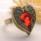 Red Diamond Wing Ring - Copper Copper - One Size