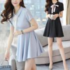 Short-sleeve Collar A-line Dress