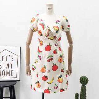 Fruit-print A-line Dress