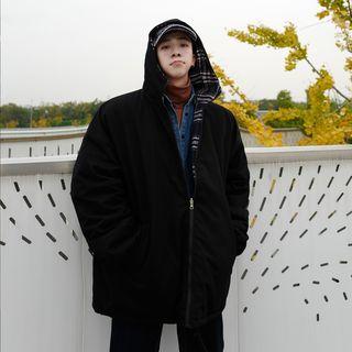 Reversible Loose-fit Hooded Padded Coat