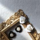 Faux Pearl Floral Ear Stud / Clip-on Earring