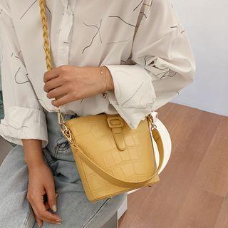 Plain Woven Strap Crossbody Bag