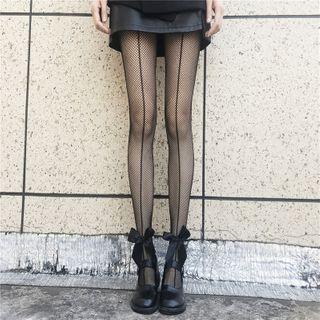Ribbon Fishnet Tights