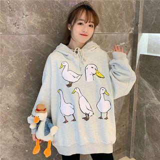 Long-sleeve Duck Printed Hoodie