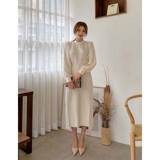 Pocket-detail Deep-slit Long Skirt