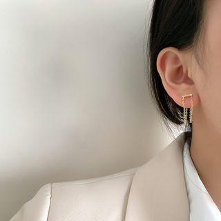 Chained Alloy Fringed Earring 1 Pair - Gold - One Size