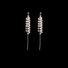 Faux Pearl Tassel Earring 1 Pair - As Shown In Figure - One Size
