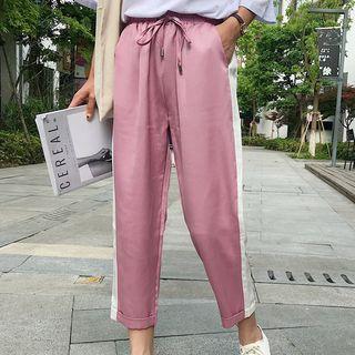 Cropped Two-tone Pants