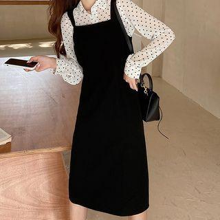 Heart Print Shirt / Jumper Dress / Set