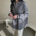 Patch-pocket Corduroy Shirt