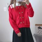 Double Breasted Knit Pullover