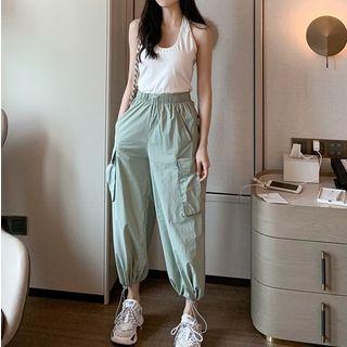 High-waist Wide-leg Cargo Pants