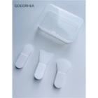 Set Of 3: Silicone Facial Mask Brush (various Designs) White - One Size