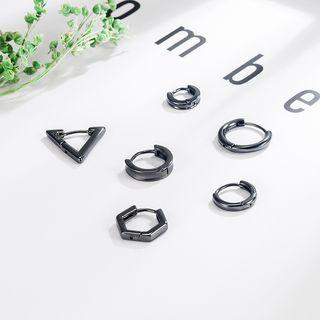 Geometric Alloy Hoop Earring (various Designs)