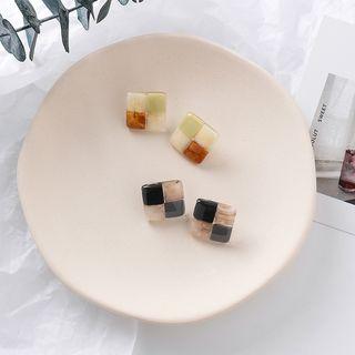 Acetate Panel Square Earring