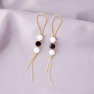 Glaze Fringed Earring 1 Pair - E1050-2 - Gold - One Size