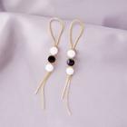 Glaze Fringed Earring 1 Pair - E1050-2 - Gold - One Size