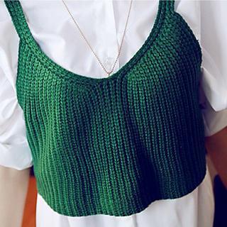 Cropped Knit Camisole Top