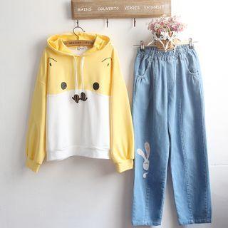 Animal Face Hoodie / Jeans / Set