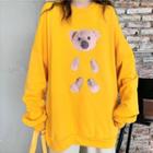 Loose-fit Long-sleeve Bear Printed Sweatshirt