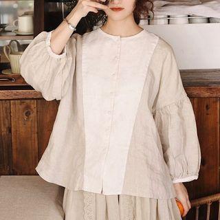 Panel Oversize Blouse Linen - One Size