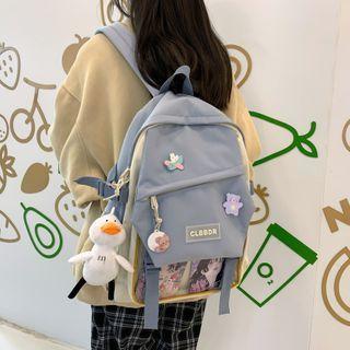 Pvc Panel Two-tone Backpack
