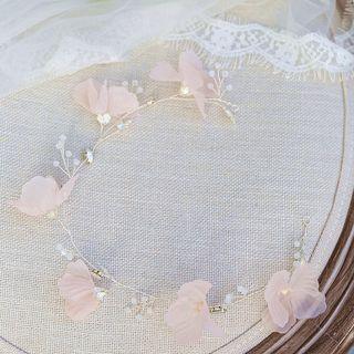 Wedding Chiffon Flower Headband Pink - One Size