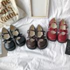 Ruffled Ribbon Mary Jane Flats
