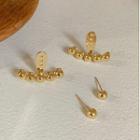 Alloy Swing Earring 1 Pair - Silver Needle - Gold - One Size