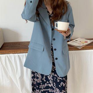 Plain Blazer Airy Blue - One Size
