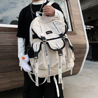 Set: Lightweight Lettering Backpack + Bag Charm