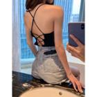 Open-back Strappy Crop Top