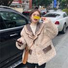 Sailor-collar Fleece Button-up Coat