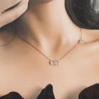Rhinestone Lettering Necklace As Shown In Figure - One Size