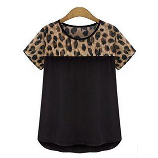 Leopard Chiffon T-shirt