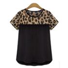 Leopard Chiffon T-shirt