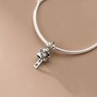 Bell Pendant Bangle 1pc - Silver - One Size