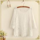 Crochet 3/4 Sleeve Top