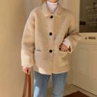 Single Breasted Coat Almond Camel - One Size