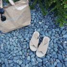 Faux-suede Cross-strap Espadrille Flat Mules